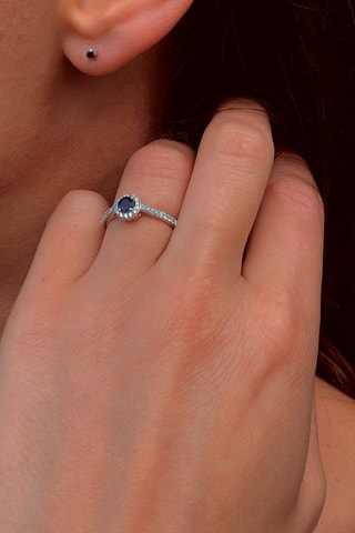 Oorbellen Zilver en Saffieren