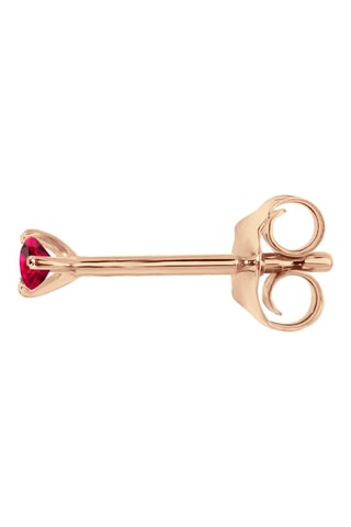 Oorbellen Sterling Zilver Doublé Roségoud en Robijnen