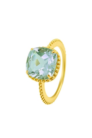Ring Zilver Doublé Geelgoud en Amethist