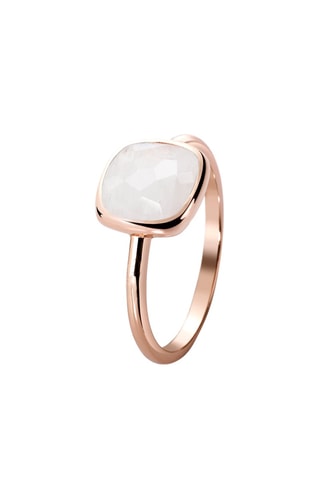 Ring - Zilver Doublé Goud  Rosé en Maansteen
