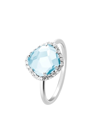 Ring Zilver en Topaas