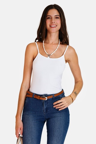 Camisola de alças 
Branco