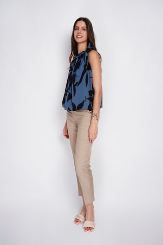 Top - Azul e preto