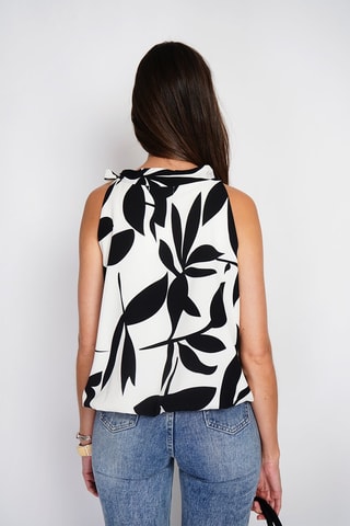 Top - Branco e preto
