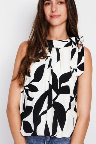 Top - Branco e preto