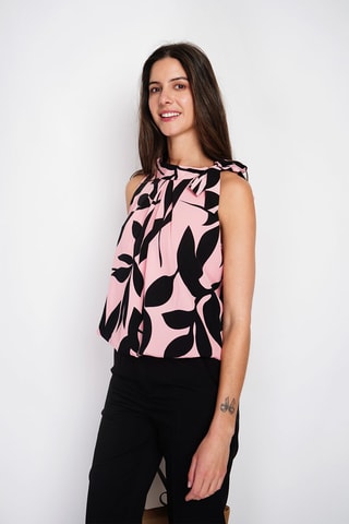 Top - Rosa e preto
