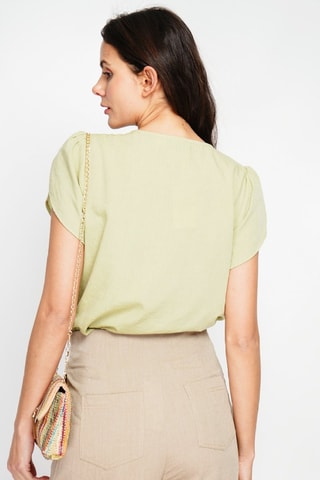 Top em linho - Verde