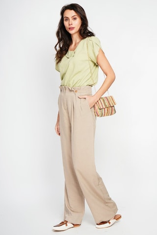 Top em linho - Verde