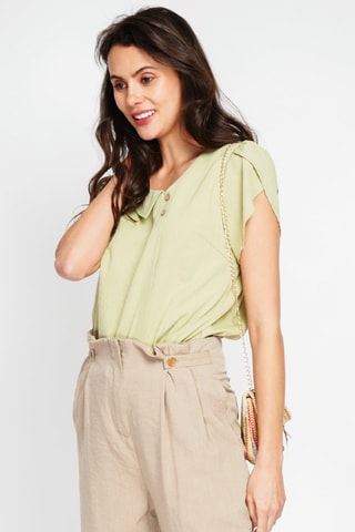 Top em linho - Verde