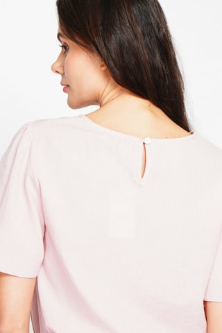 Top em linho - Rosa