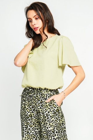 Top em linho - Verde
