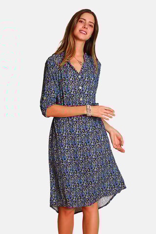 Vestido direito - Azul