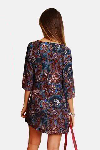Vestido de seda 
Azul