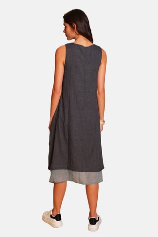 Vestido em linho - Preto