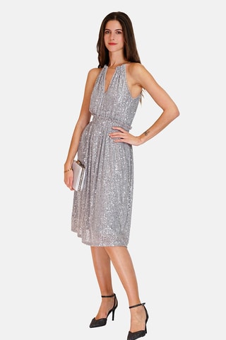 Vestido comprido - Prateado