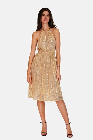 Vestido comprido - Dourado