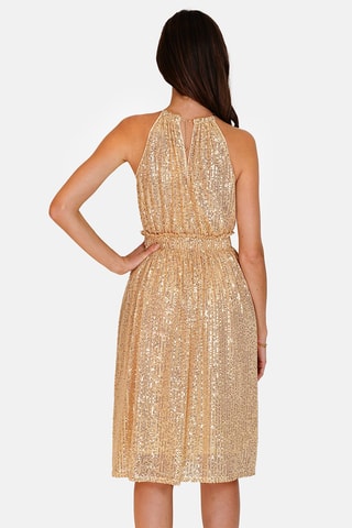 Vestido comprido - Dourado
