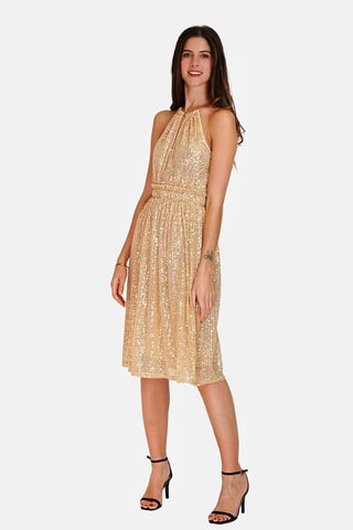 Vestido comprido - Dourado