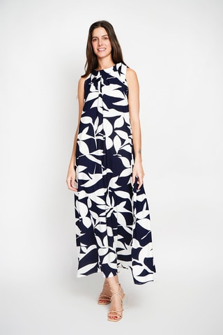 Vestido comprido - Azul-marinho