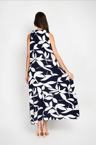 Vestido comprido - Azul-marinho