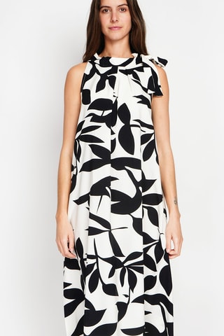 Vestido comprido - Azul-marinho