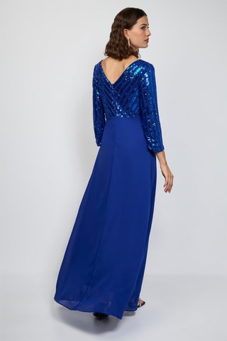 Vestido comprido - Azul-real