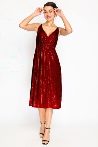 Vestido comprido - Bordô