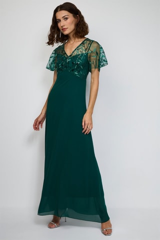 Vestido comprido - Verde-pinheiro