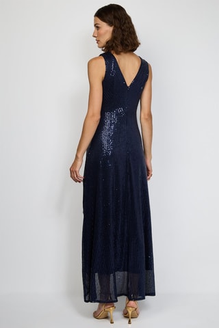 Vestido comprido - Azul-noite