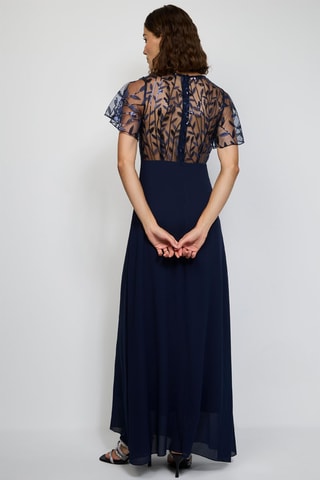 Vestido comprido - Azul-noite