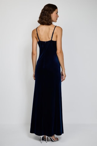 Vestido comprido - Azul-noite
