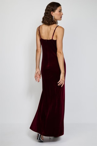 Vestido comprido - Bordô