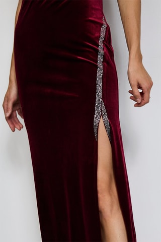 Vestido comprido - Bordô