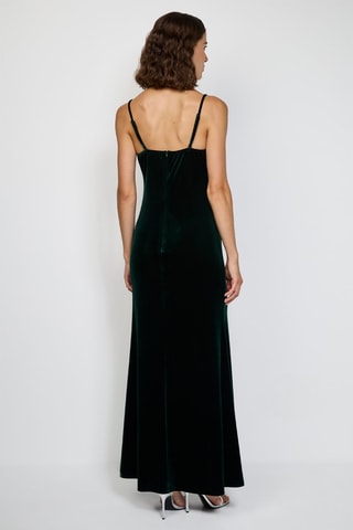 Vestido comprido - Verde-pinheiro
