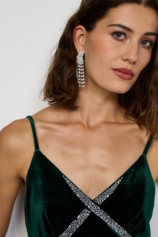 Vestido comprido - Verde-pinheiro