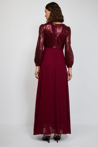 Vestido comprido - Bordô