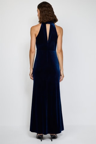 Vestido comprido - Azul-noite