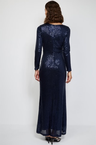 Vestido comprido - Azul-noite
