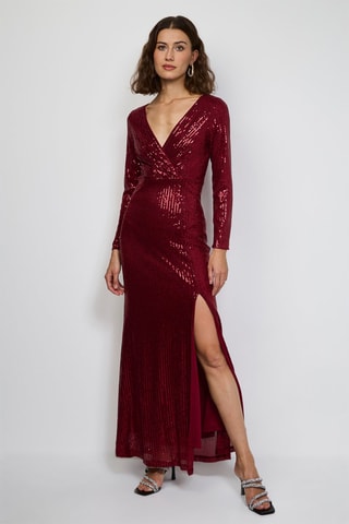 Vestido comprido - Bordô