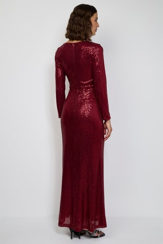 Vestido comprido - Bordô