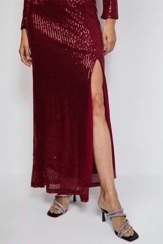 Vestido comprido - Bordô