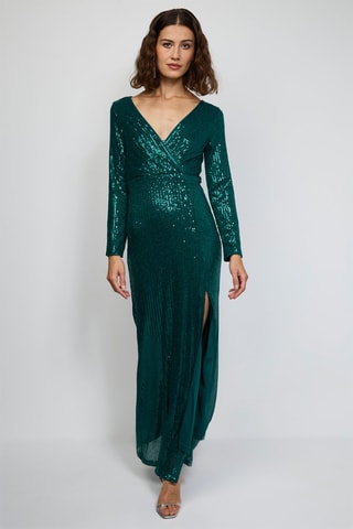 Vestido comprido - Verde-pinheiro