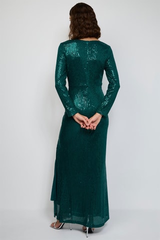 Vestido comprido - Verde-pinheiro