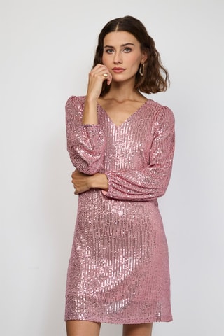 Vestido semi-comprido - Rosa