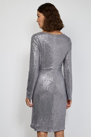 Vestido semi-comprido - Prateado