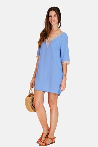 Vestido direito 
Azul