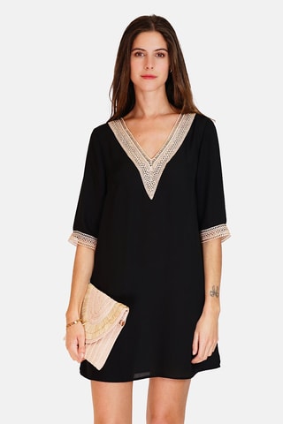Vestido direito 
Preto