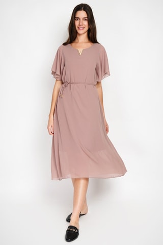 Vestido estilo patinadora - Bege