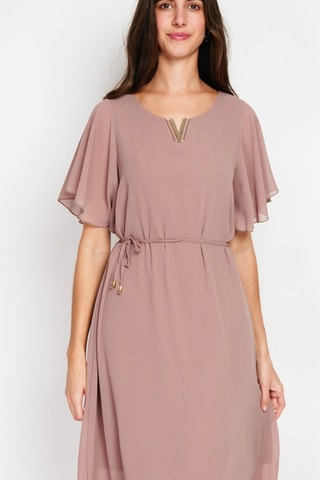 Vestido estilo patinadora - Bege