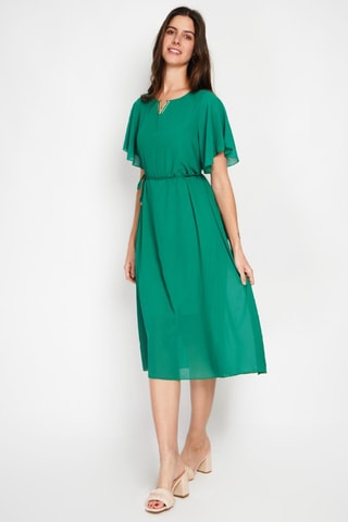 Vestido estilo patinadora - Verde-esmeralda